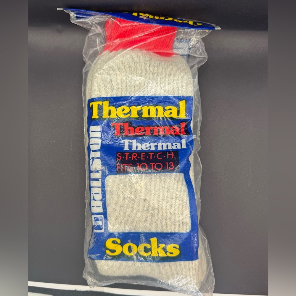 Vintage Ballston Thermal Socks Nylon Wool Hiking Hunting Fishing Sz M 10-13 USA